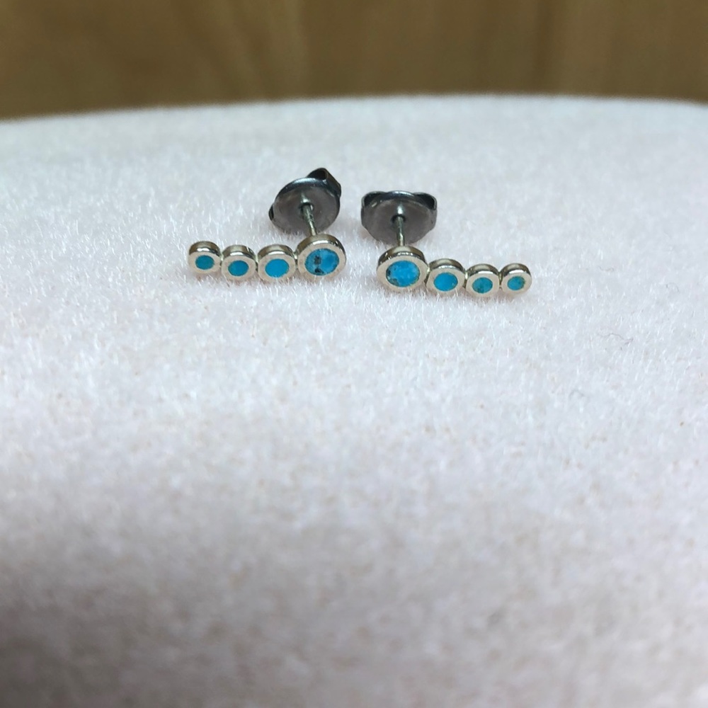BOMA Turquoise Sterling Silver Ear Crawlers